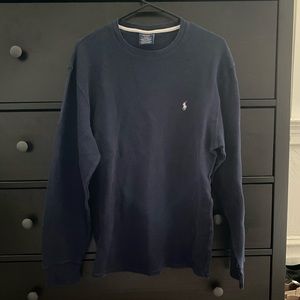 Polo | Polo Ralph Lauren navy color waffle sweatshirt size XL